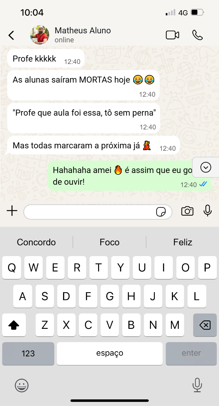 Depoimento real de instrutora de Zumba